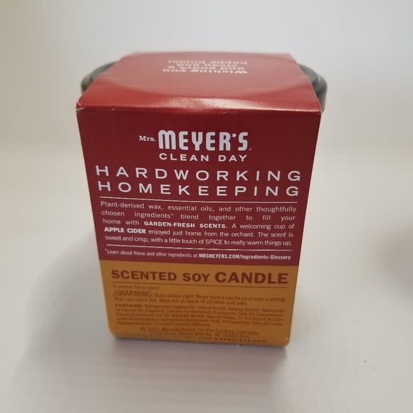 Mrs. Meyer's Clean Day Apple Cider Scented Soy Candle - Picture 4 of 4